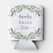 Bride tribe lavender eucalyptus greenery name blikjeskoeler (Achterkant)