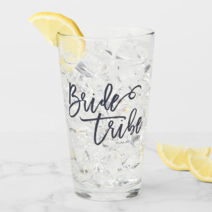 Bride Tribe Modern en Eenvoudig handgeschreven Glas