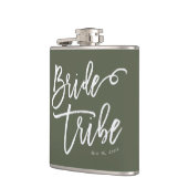 Bride Tribe Modern en Eenvoudig handgeschreven Heupfles (Links)