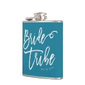 Bride Tribe Modern en Eenvoudig handgeschreven Heupfles (Links)