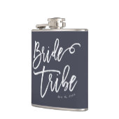 Bride Tribe Modern en Eenvoudig handgeschreven Heupfles (Links)