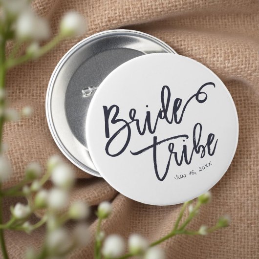 Bride Tribe Modern en Eenvoudig handgeschreven Ronde Button 3,2 Cm