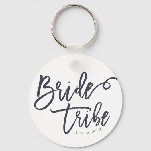 Bride Tribe Modern en Eenvoudig handgeschreven Sleutelhanger (Voorkant)