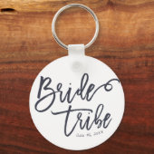 Bride Tribe Modern en Eenvoudig handgeschreven Sleutelhanger (Voorkant)