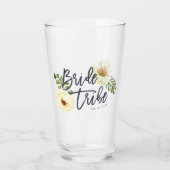Bride Tribe Modern Waterverf Floral Foliage Glas (Voorkant)