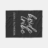 Bride Tribe | Moderne Bloemenmeisje Fleece Deken (Voorkant (Horizontaal))