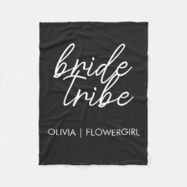 Bride Tribe | Moderne Bloemenmeisje Fleece Deken