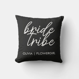 Bride Tribe   Moderne Bloemenmeisje Kussen