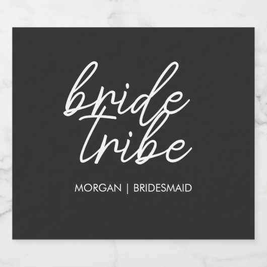 Bride Tribe | Moderne Bruidsmeisjes Afscheidscadea Bier Etiket (Enkel label)