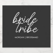 Bride Tribe | Moderne Bruidsmeisjes Bachelorette Bier Etiket (Enkel label)