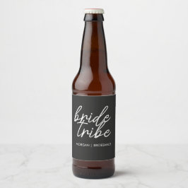 Bride Tribe | Moderne Bruidsmeisjes Bachelorette Bier Etiket