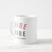 Bride Tribe | Moderne roze bachelorette Bridesmaid Koffiemok (Voorkant links)