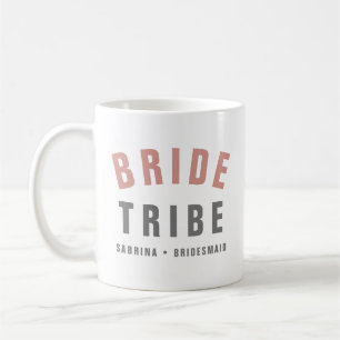 Bride Tribe   Moderne roze bachelorette Bridesmaid Koffiemok