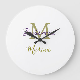 Bride tribe monogram bridal shower simple golden p grote klok