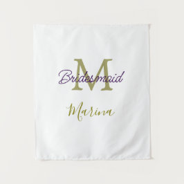 Bride tribe monogram bridal shower simple golden p wandkleed
