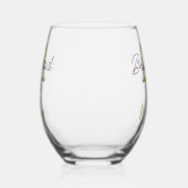 Bride tribe monogram bridal shower simple golden p wijnglas zonder voet (Rechts)