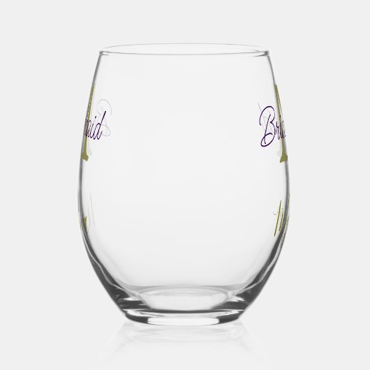 Bride tribe monogram bridal shower simple golden p wijnglas zonder voet (Rechts)