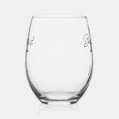 Bride tribe monogram bridal shower simple golden p wijnglas zonder voet (Links)