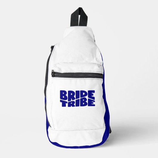 Bride Tribe Navy White Sling Bag (Voorkant)