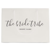 Bride Tribe Off-White Cream Wedding Groot Cadeauzakje (Voorkant)