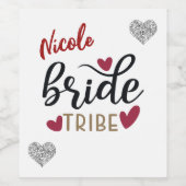 Bride Tribe Persoonlijke benaming Wijn Etiket (Enkel label)