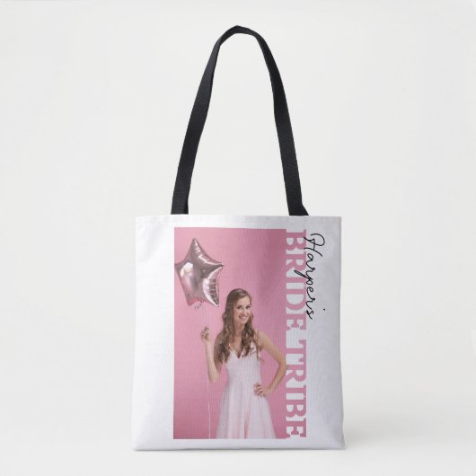 Bride Tribe Photo Tote Bag |Personalised Hen Party (Voorkant)