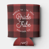 Bride Tribe Red Flannel Koelbox Bachelorett Blikjeskoeler (Achterkant)