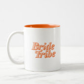 Bride Tribe Retro 70s Mok huwelijksbruidsschat (Links)