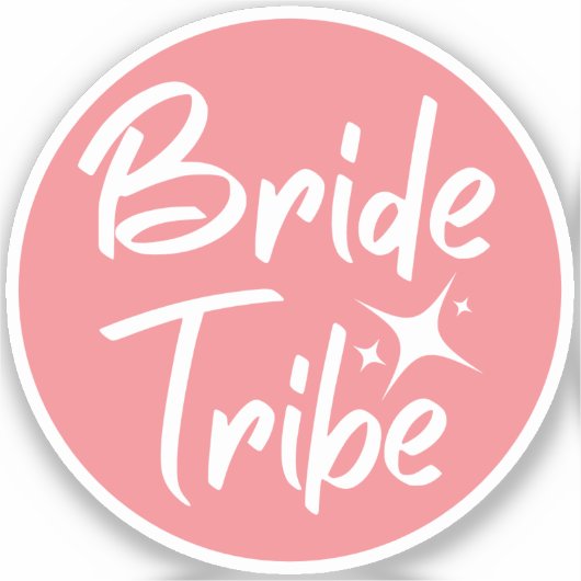 Bride Tribe Roos Bachelorette Sticker (Voorkant)