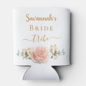 Bride tribe roos goudflorale eucalyptusgroen blikjeskoeler (Achterkant)