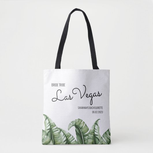 Bride Tribe Tropical Las Vegas Tote Bag (Voorkant)