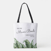 Bride Tribe Tropical Miami Bachelorette Canvas tas (Achterkant)