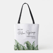 Bride Tribe Tropical Palm Springs Bachelorette Tote Bag (Achterkant)