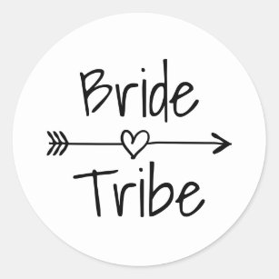 Bride Tribe trouwpartij voor stickers en zegels