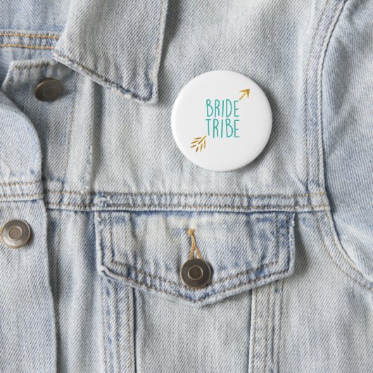 {Bride Tribe} Turquoise & Gold Ronde Button 5,7 Cm (In situ)