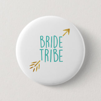 {Bride Tribe} Turquoise & Gold Ronde Button 5,7 Cm