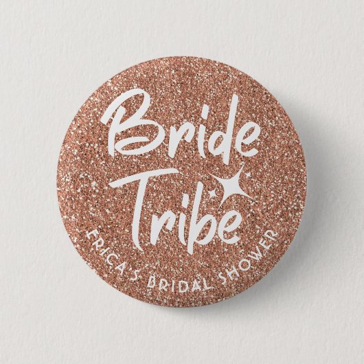 Bride tribe vrijgezellenfeest gouden pen ronde button 5,7 cm (Voorkant)