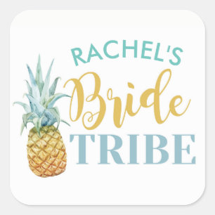 BRIDE Tribe Vrijgezellenfeest Stickers Ananas Luau