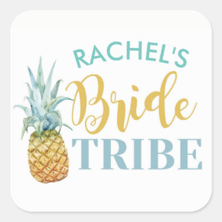 BRIDE Tribe Vrijgezellenfeest Stickers Ananas Luau