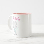 Bride Tribe Waterverf Dreamweaver Bridesmaid Tweekleurige Koffiemok (Voorkant links)