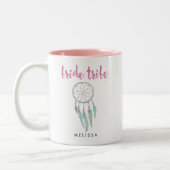 Bride Tribe Waterverf Dreamweaver Bridesmaid Tweekleurige Koffiemok (Links)