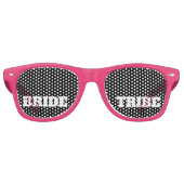 Bride Tribe Wedding Bachelorette Retro Zonnebril (Voorkant)