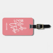 Bride Tribe White Script Bagagelabel (Voorkant horizontaal)