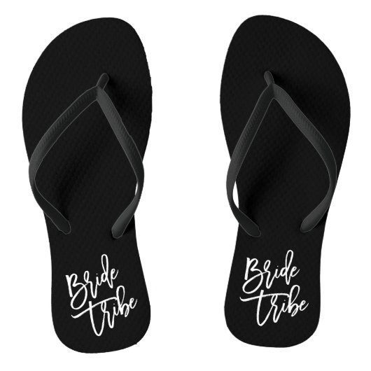 Bride Tribe White Script Teenslippers (Voetbed)