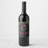 Bride Tribe Wine Label - zwart Wijn Etiket (Voorkant)