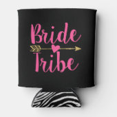 Bride Tribe | Zwart/warm roze Blikjeskoeler (Voorkant)