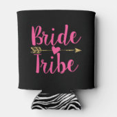 Bride Tribe | Zwart/warm roze Blikjeskoeler (Achterkant)