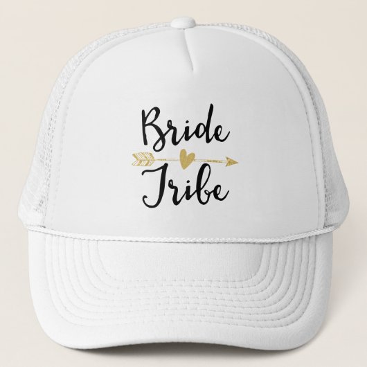 Bride Tribe | Zwart-wit en Golden Trucker Pet (Voorkant)