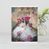 Bride Trudy Rat Invitation Kaart (Staand voorkant)