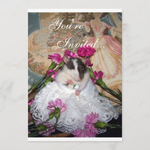 Bride Trudy Rat Invitation Kaart
